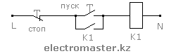 Схема подключения прямого пуска трехфазного электродвигателя